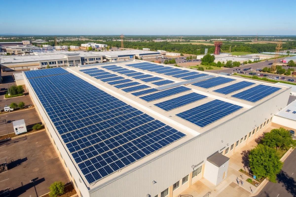 Commercial solar installation